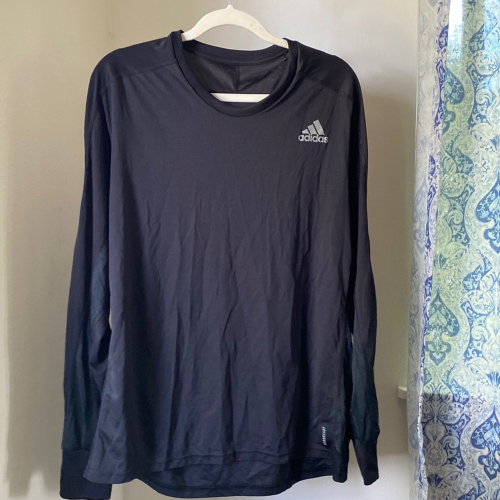 Adidas Black Dry Fit Running Shirt.